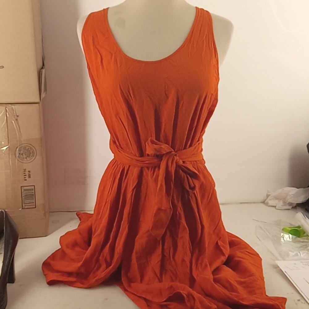 Orange free flowing summer dress by Rebecca Taylor size 10
